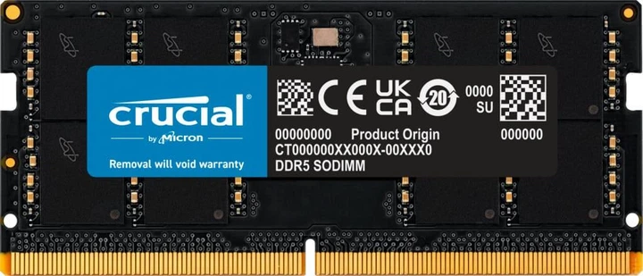 Crucial DDR5 64GB 32GB×2 箱なし 美品 Модуль памяти Crucial DDR5 64GB 5600Mhz SODIMM (CT64G56C46S5