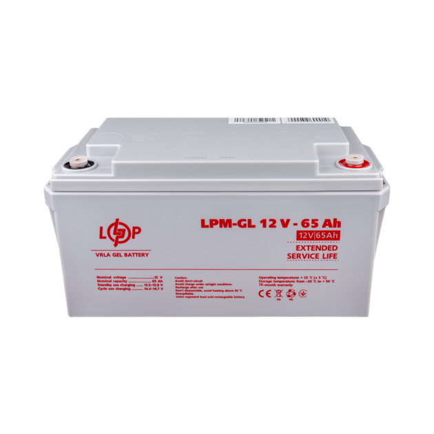 Акумулятор гелевий LogicPower LPM-GL 12V - 65 Ah - изображение 2