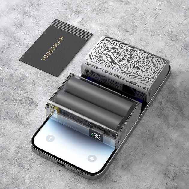 Powerbank Dudao K20 10000 mAh 22.5W Silver (6973687247515) - obraz 6