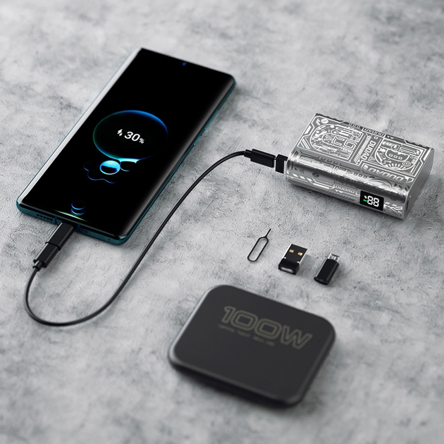 Powerbank Dudao K20 10000 mAh 22.5W Silver (6973687247515) - obraz 8