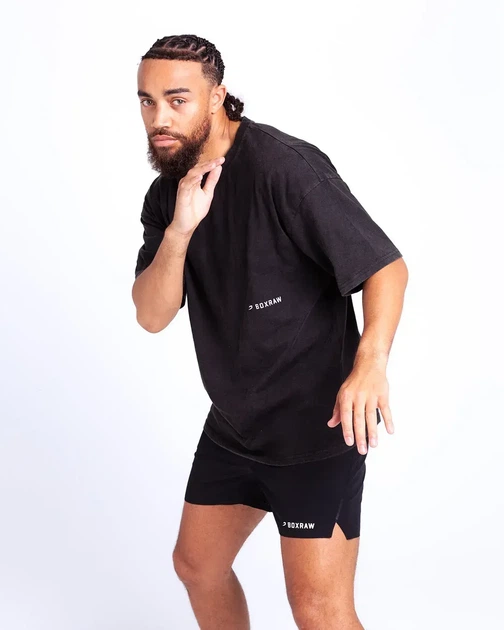 Футболка BOXRAW Sparring Club Oversized XL Чорна - Фото 1 Футболка BOXRAW Sparring Club Oversized XL Чорна - изображение 1