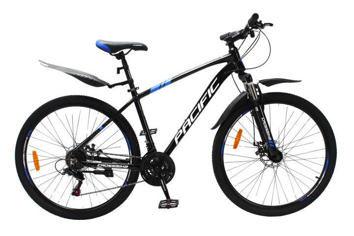 Велосипед Crossbike Pacific 2025 27,5" 17" Чорний-Синій - Фото 1 Велосипед Crossbike Pacific 2025 27,5" 17" Чорний-Синій - изображение 1