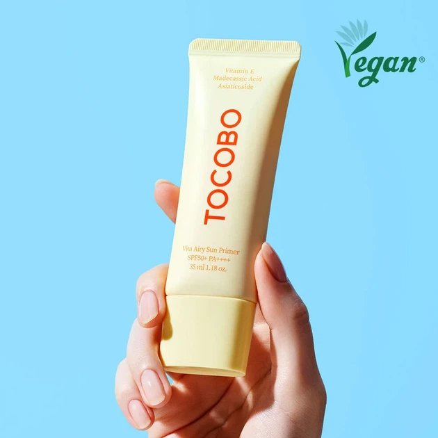 Солнцезащитный праймер для лица Tocobo Vita Airy Sun Primer SPF50+ PA++++, 35 мл - изображение 5