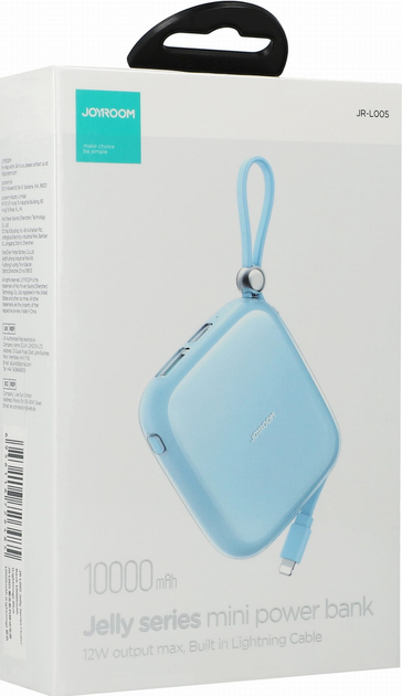 УМБ JOYROOM JR-L005 10000 mAh Lightning 12W Blue (6956116726485) - зображення 5