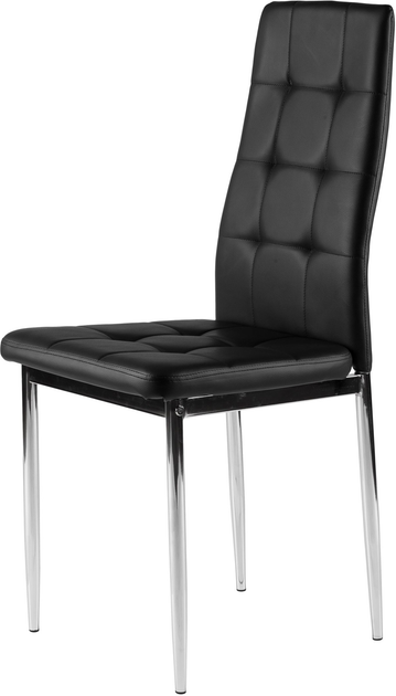 Zestaw krzeseł do kuchni i salonu ModernHome by Multistore pikowane 4 szt szare (5904224306649) - obraz 3