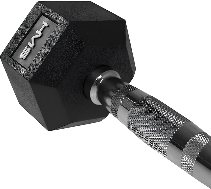 Hantla do ćwiczeń HMS Hex Pro 8 kg Czarna (5907695518061) - obraz 3