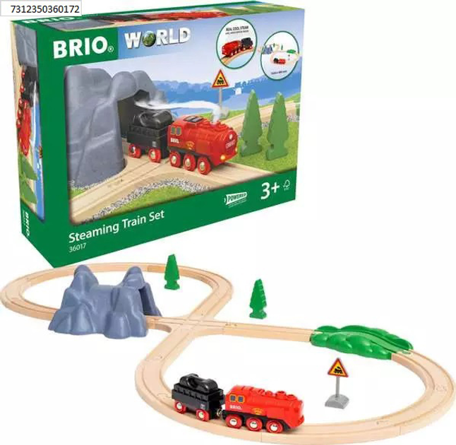 Zestaw do zabawy Brio Steam locomotive set 36017 (7312350360172) - obraz 3