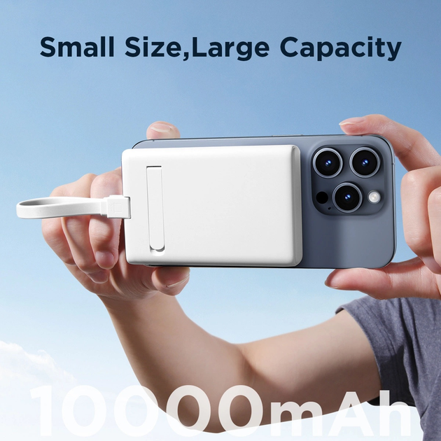 Powerbank Joyroom JR-PBM01 MagSafe 20 W 10000 mAh White (6941237112545) - obraz 6