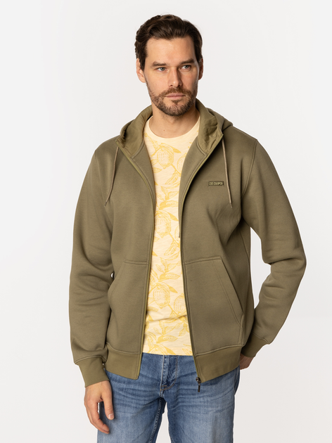 Толстовка на блискавці чоловіча Lee Cooper Eli-5111 XL Хакі (5905991731634) - зображення 3