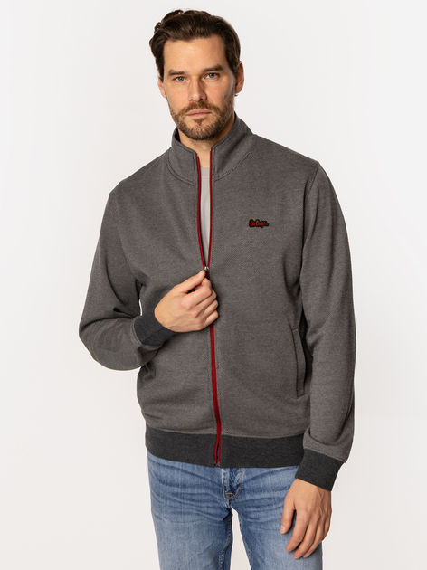 Толстовка на блискавці чоловіча Lee Cooper Enzo-4233 XL Сіра (5905991731863) - зображення 3