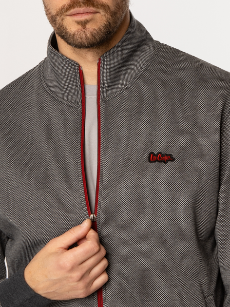 Bluza męska rozpinana streetwear Lee Cooper Enzo-4233 M Szara (5905991731849) - obraz 4