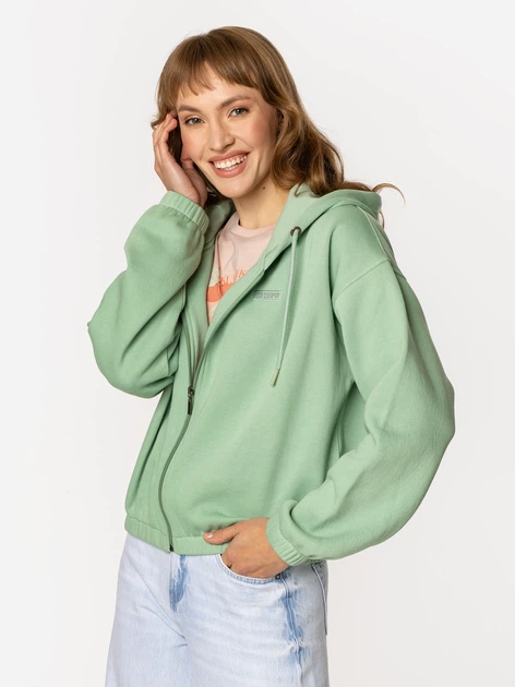 Bluza damska rozpinana streetwear z kapturem Lee Cooper Tanya-5606 L Zielona (5905991732174) - obraz 3