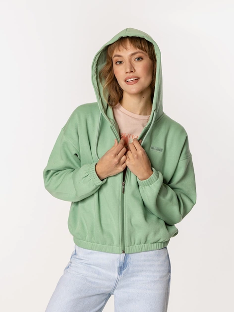 Bluza damska rozpinana streetwear z kapturem Lee Cooper Tanya-5606 L Zielona (5905991732174) - obraz 4