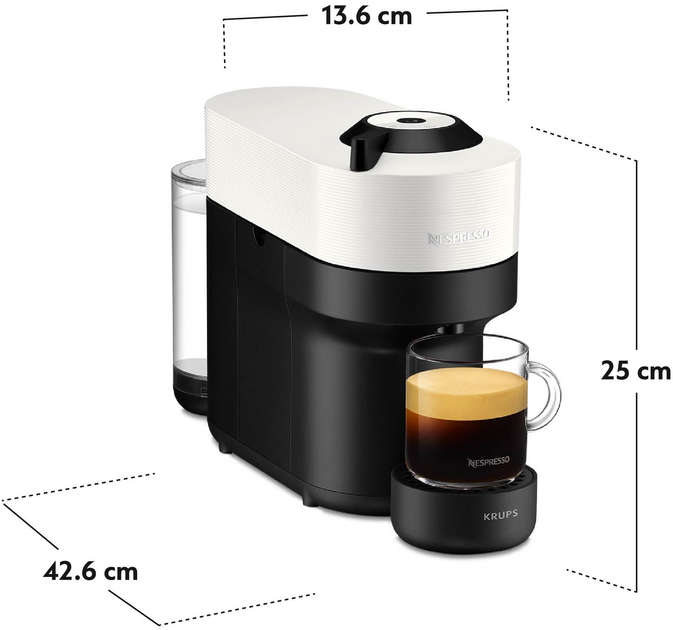Ekspres do kawy kapsułkowy Krups Nespresso Vertuo Pop Coconut White XN9201 (3045380022010) - obraz 6