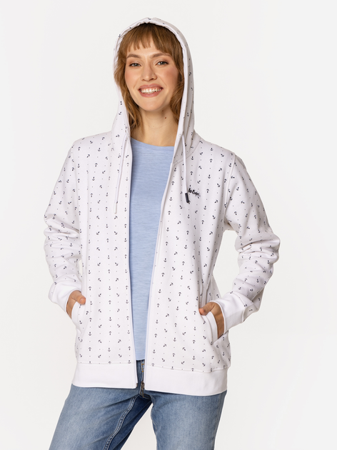 Bluza damska rozpinana streetwear z kapturem Lee Cooper Tilda-5600 S Biała (5905991732242) - obraz 3