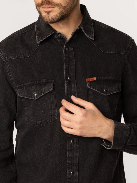 Koszula męska jeansowa Lee Cooper Irun-5025 M Czarna (5905991737377) - obraz 5