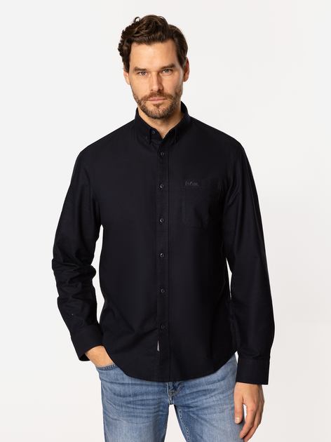Koszula męska bawełniana Lee Cooper Lars Oxford 3XL Ciemnogranatowa (5905991709398) - obraz 1