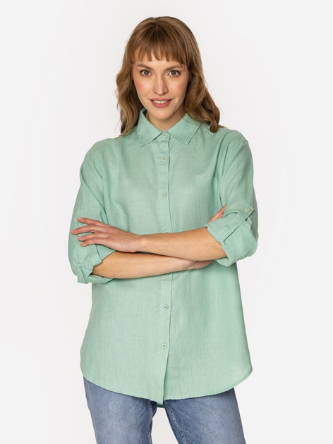 Сорочка жіноча Lee Cooper Lina-2020 XL Зелена (5905991735373) - зображення 3