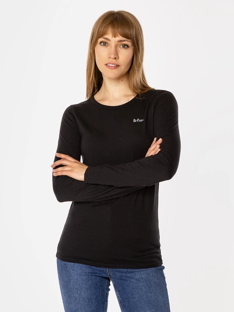 Лонгслів жіночий Lee Cooper Helia-1010 S Чорний (5905991710240) - зображення 3