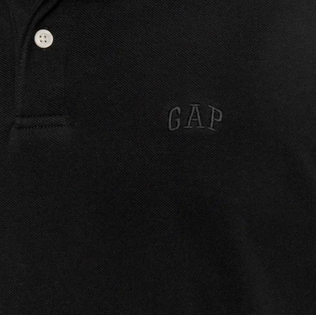 Поло довге чоловіче Gap 586306-03 XXL Чорне (1200119709231) - зображення 5