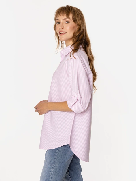 Koszula damska bawełniana Lee Cooper Lina Oxford L Różowa (5905991735472) - obraz 3