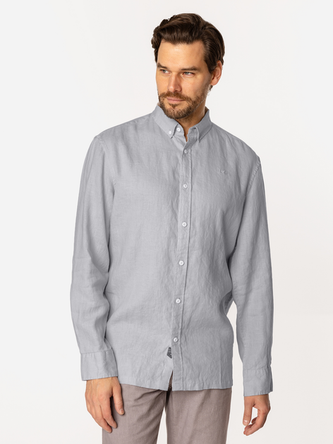 Сорочка чоловіча Lee Cooper Rodos-2020 2XL Сіра (5905991735052) - зображення 3