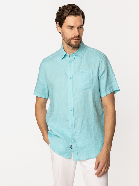 Сорочка літня чоловіча Lee Cooper Roger2-2020 2XL Блакитна (5905991735106) - зображення 3