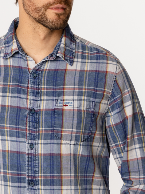 Сорочка бавовняна чоловіча Lee Cooper Will-1119 XL Синя (5905991734291) - зображення 4