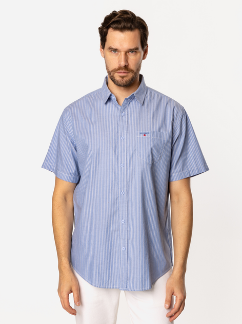 Сорочка бавовняна літня чоловіча Lee Cooper Wilson2-1112 2XL Блакитна (5905991734499) - зображення 3