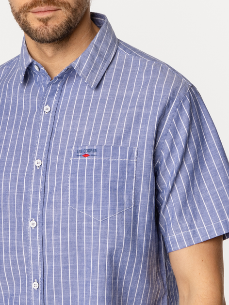Сорочка бавовняна літня чоловіча Lee Cooper Will2-1136 XL Блакитна (5905991734253) - зображення 4