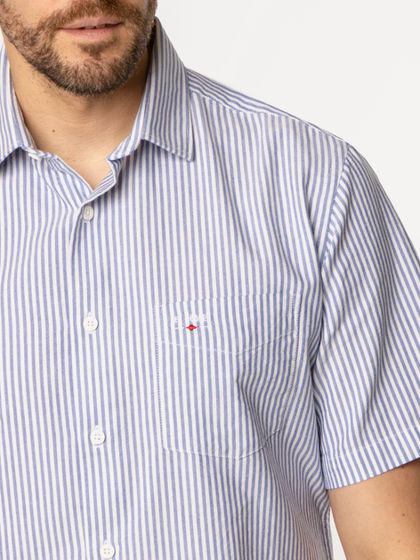 Сорочка бавовняна літня чоловіча Lee Cooper Windsor2-Pl37 2XL Блакитна (5905991733874) - зображення 4