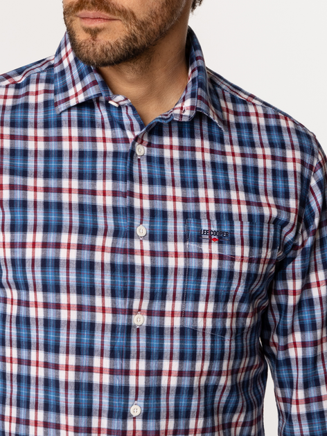 Сорочка бавовняна чоловіча Lee Cooper Windsor-Kl03 S Синя (5905991733645) - зображення 4