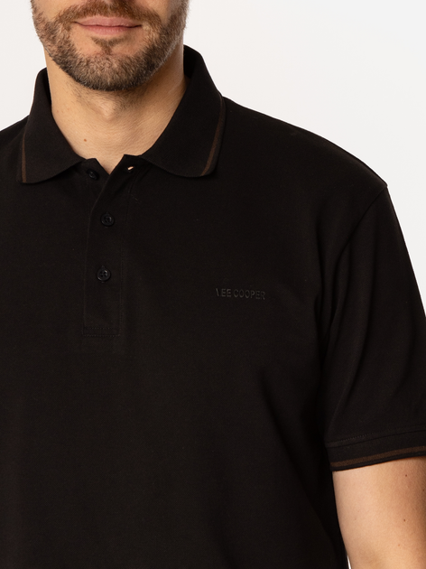 Koszulka polo męska Lee Cooper Tie-5016 2XL Czarna (5905991730712) - obraz 4