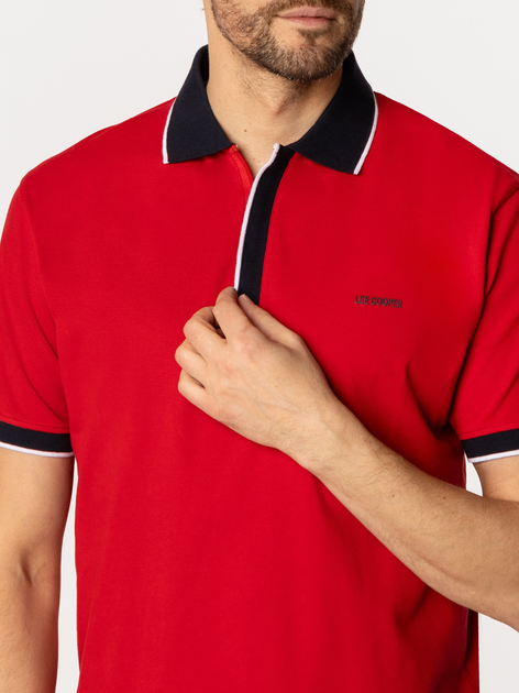 Поло довге чоловіче Lee Cooper Toddy-5024 S Червоне (5905991730866) - зображення 4