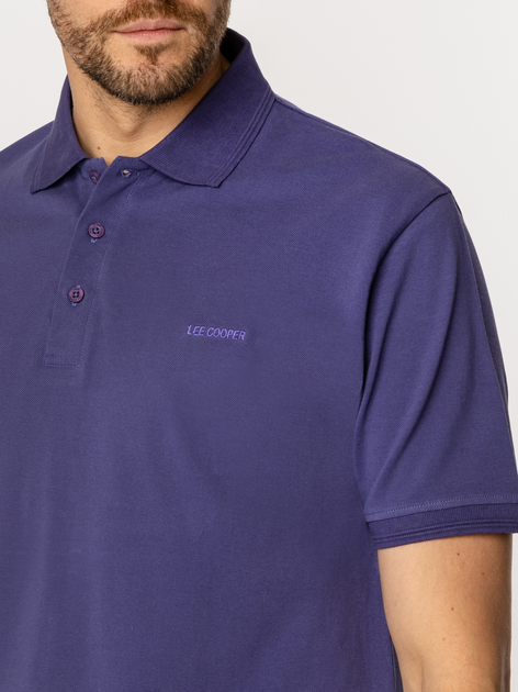 Koszulka polo męska Lee Cooper Tomo-5055 M Fioletowa (5905991730477) - obraz 4