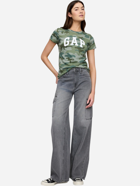 Koszulka damska bawełniana Gap 729555-10 XL Kamuflażowa - obraz 3