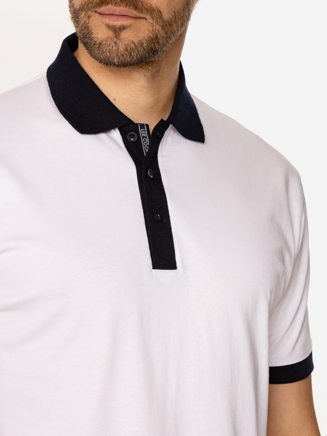 Koszulka polo męska Lee Cooper Trim-5009 S Biała (5905991730149) - obraz 4