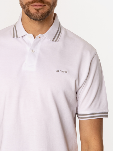 Koszulka polo męska Lee Cooper Tyan-5029 L Biała (5905991730323) - obraz 4