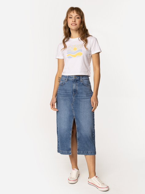 Spódnica damska midi jeansowa Lee Cooper Eva-3122 M Błękitna (5905991739067) - obraz 3