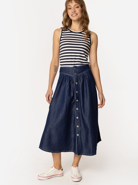 Спідниця джинсова міді жіноча Lee Cooper Leida-1027 XL Синя (5905991737162) - зображення 3
