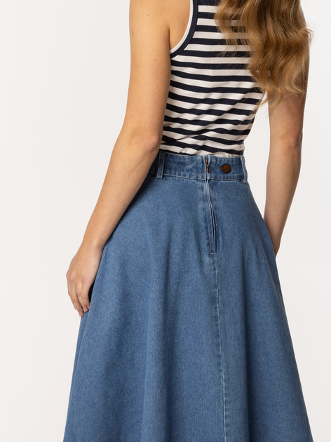 Spódnica damska midi jeansowa Lee Cooper Nema-3084 S Niebieska (5905991737605) - obraz 6