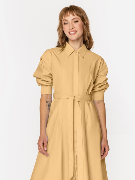 Плаття-сорочка міді літнє жіноче Lee Cooper Melia-8281 S Гірчичне (5905991737254) - зображення 3