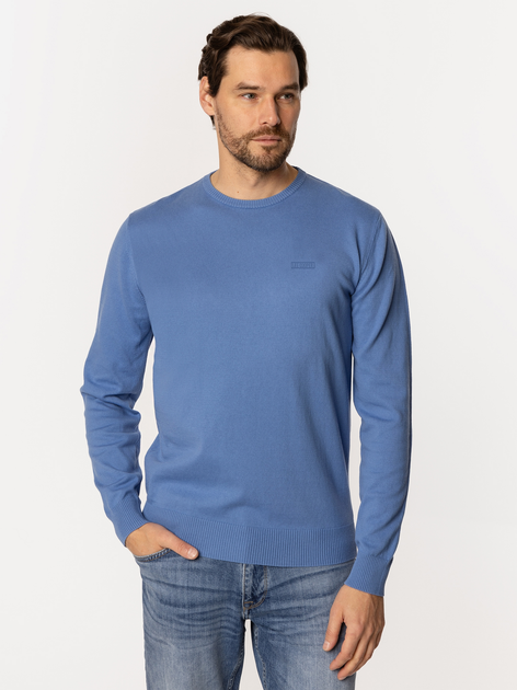 Sweter męski bawełniany Lee Cooper Andy Organic XL Niebieski (5905991716556) - obraz 1