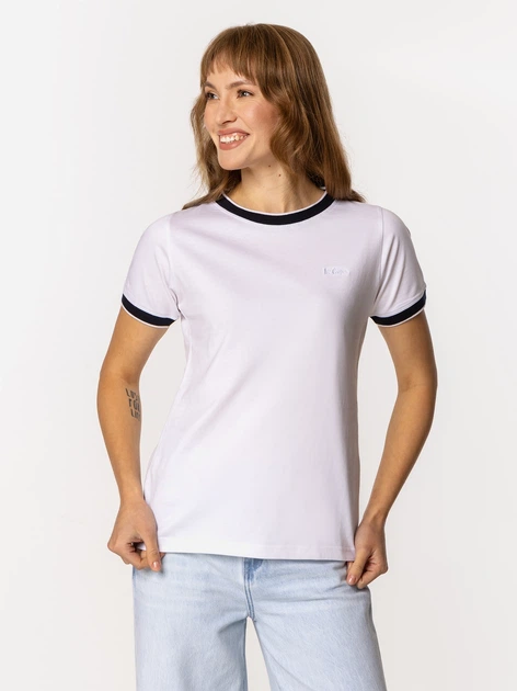 Футболка бавовняна жіноча Lee Cooper Nadia-5511 XL Біла (5905991731276) - зображення 3