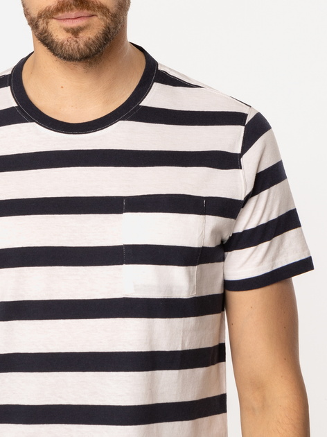 Koszulka męska bawełniana w paski Lee Cooper Pocket4-8515 2XL Granatowa (5905991728115) - obraz 3