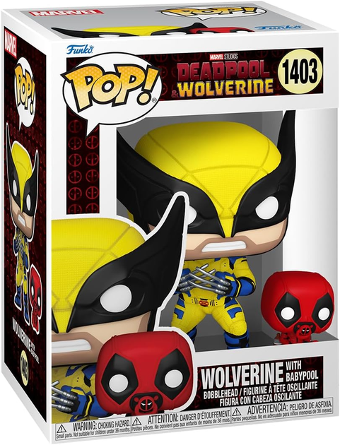 Фигурка Funko Pop Дедпул Росомаха и Бейбипул Deadpool Wolverine with Babypool 10 см FP D 1403 - Фото 3 Фигурка Funko Pop Дедпул Росомаха и Бейбипул Deadpool Wolverine with Babypool 10 см FP D 1403 - изображение 3