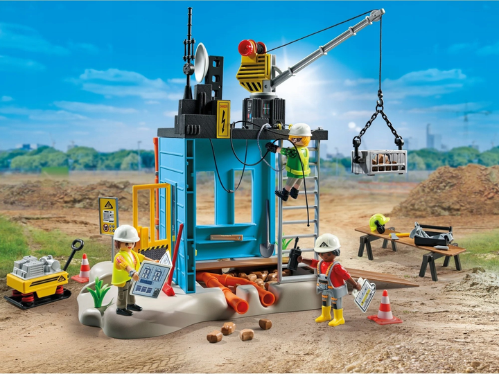 Набір дитячих іграшок Playmobil Action Heroes Будівельний майданчик 71650 (4008789716507) - зображення 4