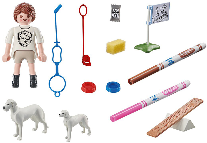 Zestaw zabawek dla dzieci Playmobil Color Trening z psami 71517 (4008789715173) - obraz 3