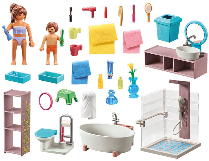Дитячий ігровий набір Playmobil My Life Ванна кімната 71611 (4008789716118) - зображення 3