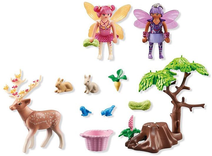 Zestaw zabawek dla dzieci Playmobil Princess Magic Wróżki z leśnymi zwierzętami 71800 (4008789718006) - obraz 3